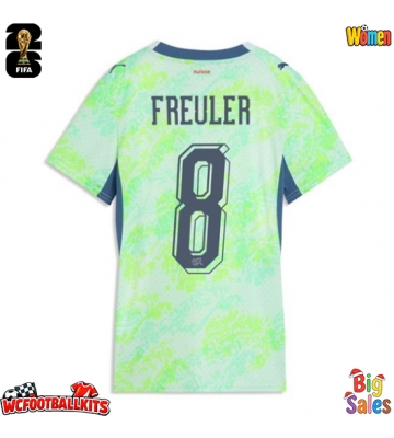 Switzerland Remo Freuler #8 Replica Away Stadium Shirt for Women World Cup 2026 Short Sleeve